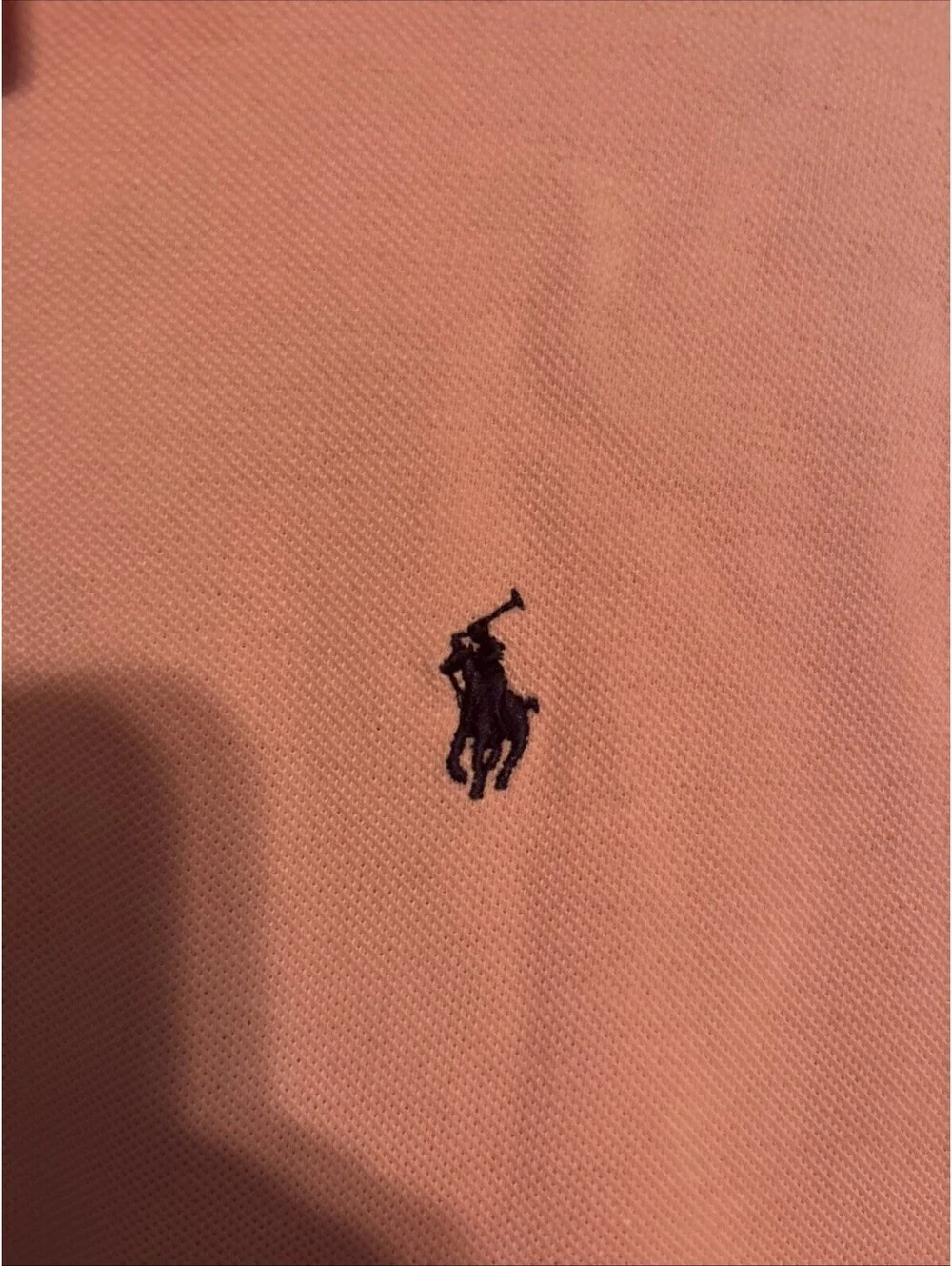 Polo Ralph Lauren Vintage Mens Shirt Size XL T Pink  Blue Short Sleeve Blue Pony